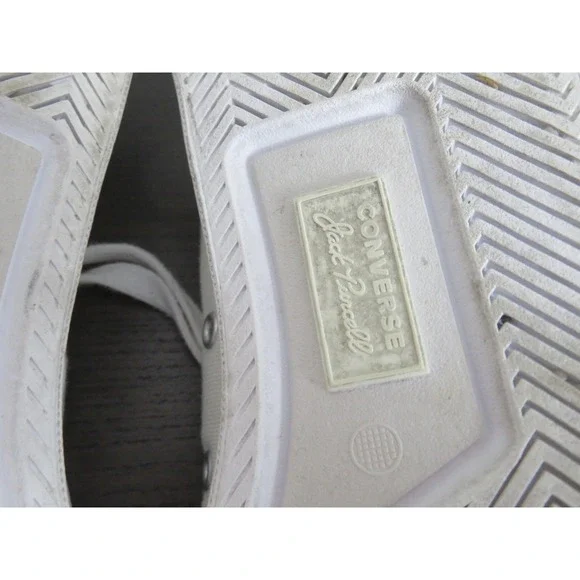 Converse Jack Purcell Shoes Mens Size 10 White Canvas Low Top Sneakers 167921C - Picture 9 of 11